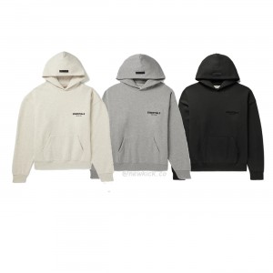 Fear of God Essentials Core Collection Kids Pullover Hoodie Dark Heather Oatmeal