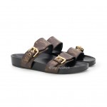 LOUIS VUITTON BOM DIA FLAT MULE SANDALS