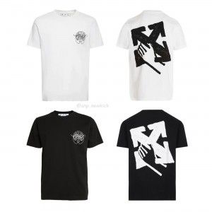 OFF-WHITE Hand Arrow Tee White Black