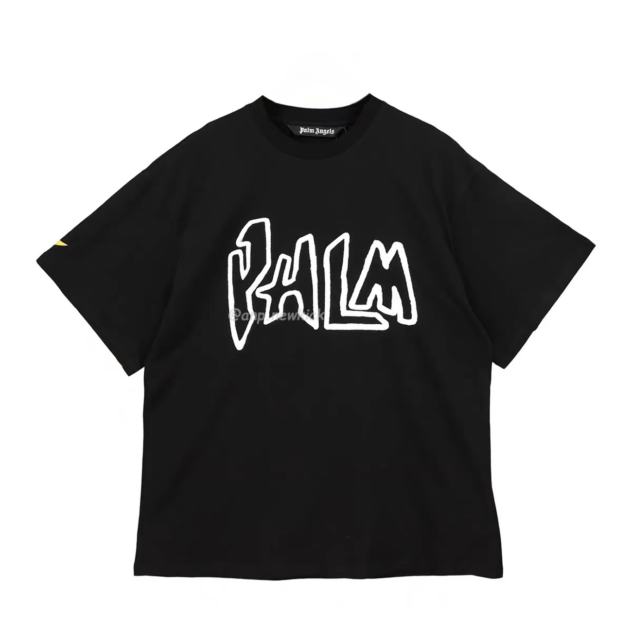 PALM ANGELS GRAFFITI FLAME T-SHIRT Shorts Black White