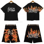 PALM ANGELS GRAFFITI FLAME T-SHIRT Shorts Black White