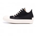 Rick Owens leather low top Vintage Sneakers suede canvas Black Taupe Grey Faded Pnk Pearl Milk Dark Dust Pink