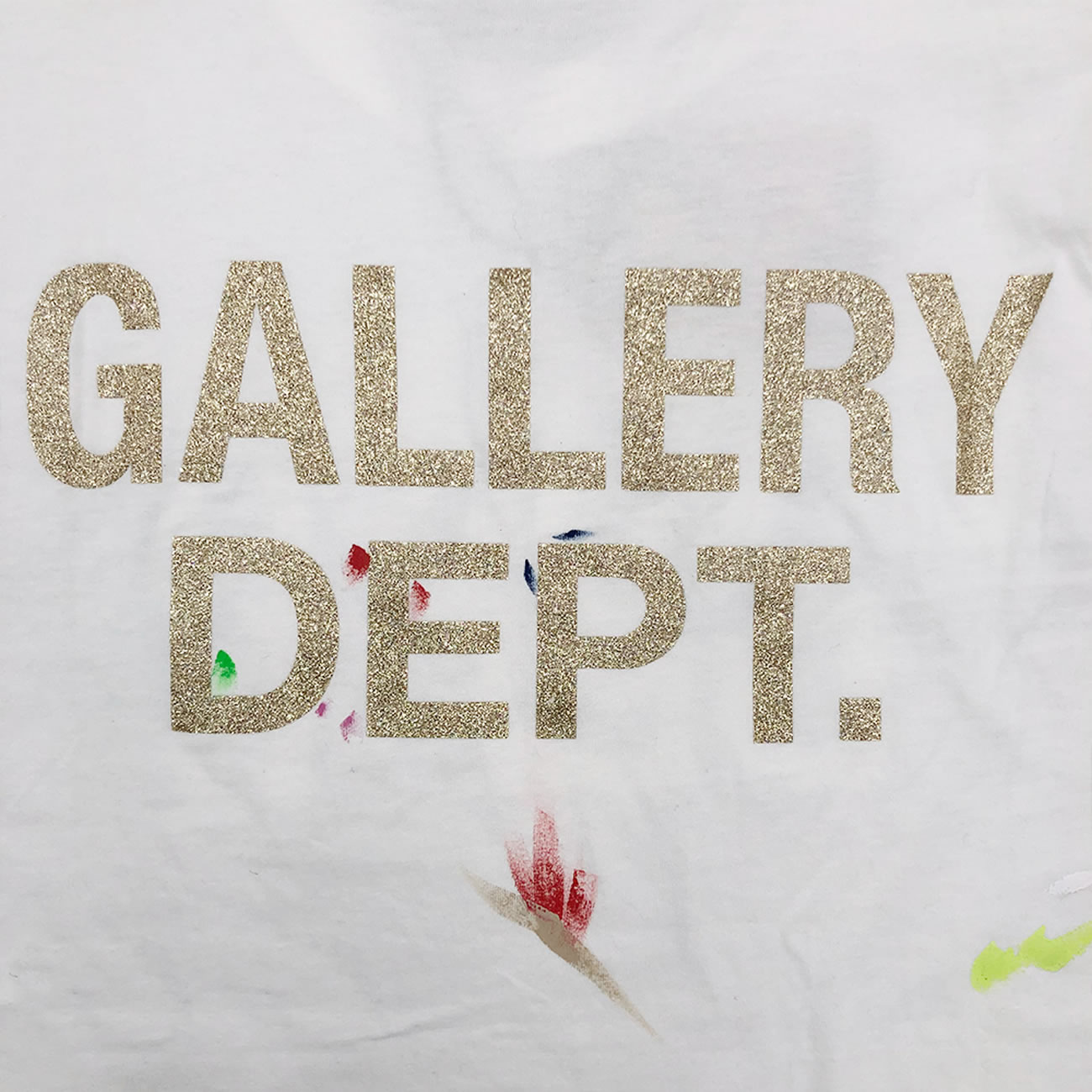 Lanvin x Gallery Dept. Logos Printed T-Shirt With Paint Marks