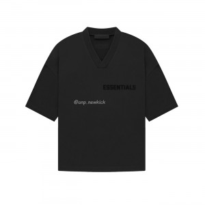 FEAR OF GOD ESSENTIALS logo printed V-neck T-shirt