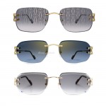 Cartier Eyewear rimless rectangle-frame sunglasses