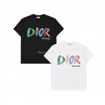 Dior Hand drawn logo graffiti inspired short sleeved T-shirt