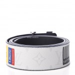 Louis Vuitton LV Initiales Belt Monogram Logo Story 40MM White M0162S