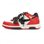 OFF-WHITE Out Of Office OOO Low Tops Black White Red OMIA189S22LEA0012510