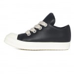 Rick Owens Jumbo Lace Padded Sneaks Low Black Acid Milk RU02C7893