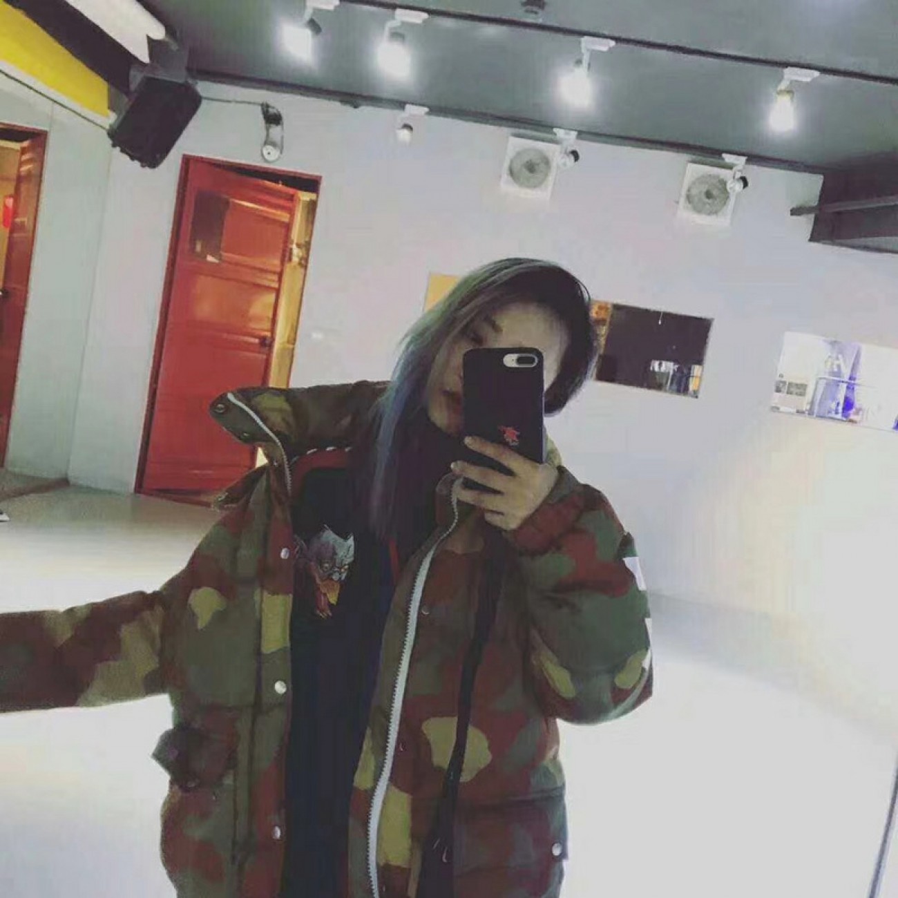 Off-white ow17fw Striped arrow camouflage coat