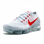 NIKE AIR VAPORMAX FLYKNIT PURE PLATINUM/UNIVERSITY RED