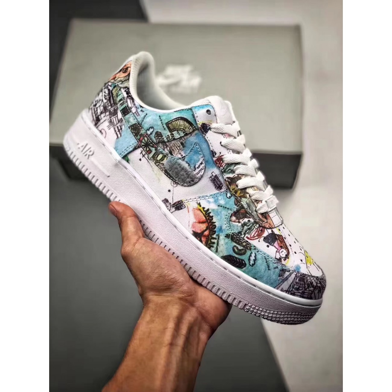 Nike Air Force 1 "Graffiti" Wings Custom AF1 Low Shoes A-A85451