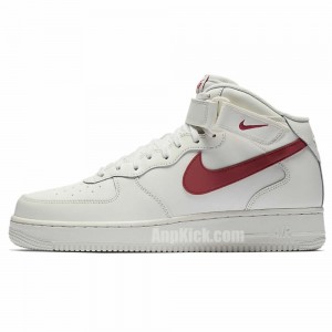 Air Force 1 Red And White Mid Mens Womens Nike AF1 315123-126