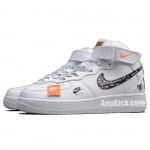 Custom Air Force 1 High "Just Do It" AF1 White/Black Cheap Price For Sale BQ6474-100