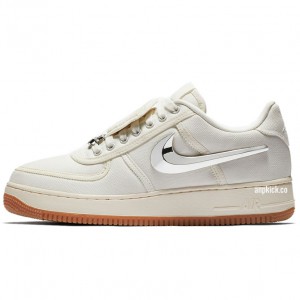 Travis Scott x Nike Air Force 1 Low "Sail" Release Date For Sale AQ4211-101