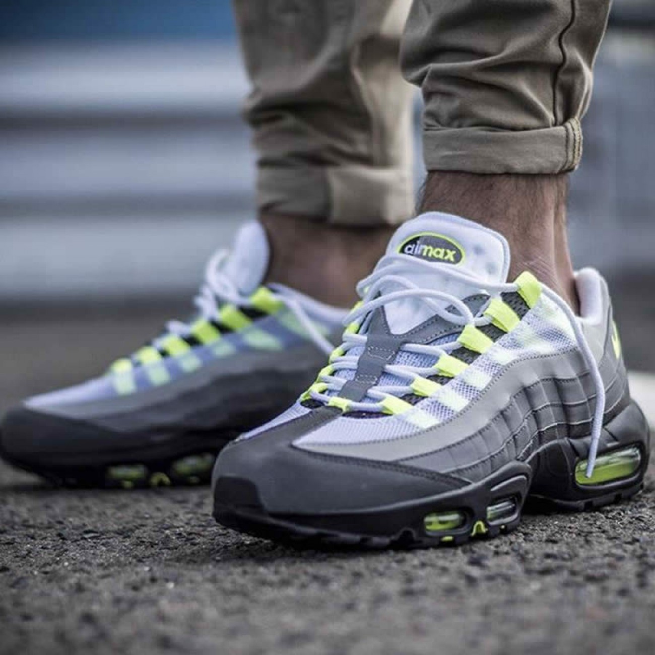 Nike Air Max 95 OG Neon 2018 Green For Sale 554970-071