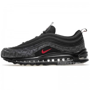 Nike Air Max 97 Reflective Logo All Black And Red 97s Sale AR4259-001