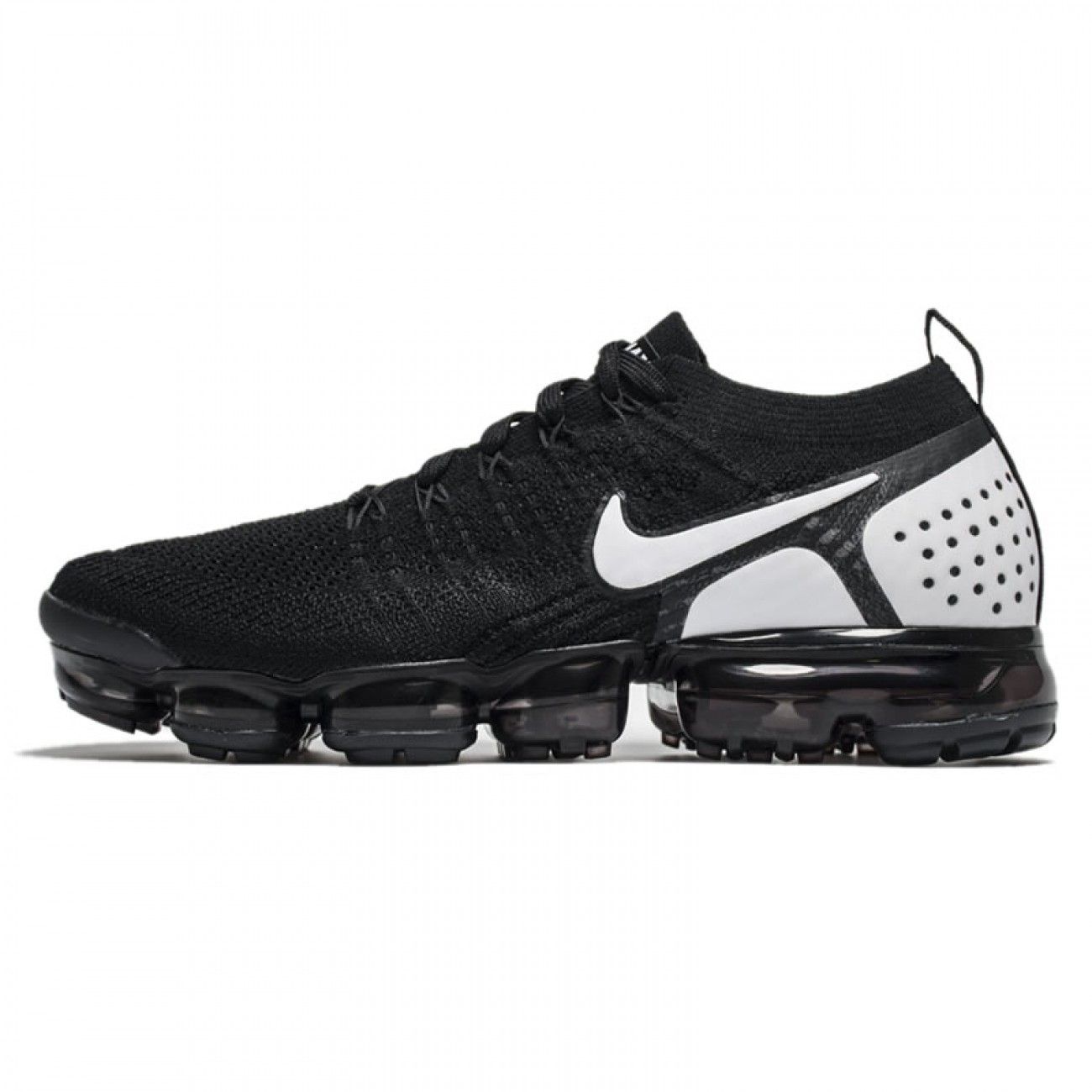 Nike Air VaporMax Flyknit 2.0 Black/White Mens Womens Running Shoes 942842-010