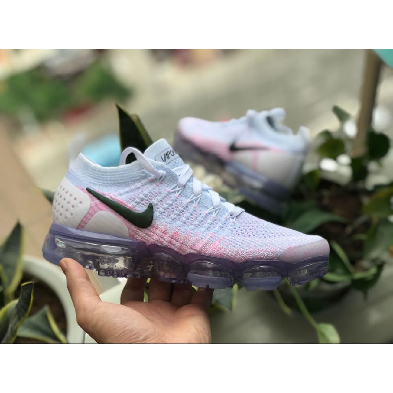 Nike Wmns Air Vapormax Flyknit 2.0 Hydrogen Blue Pink 942843-102