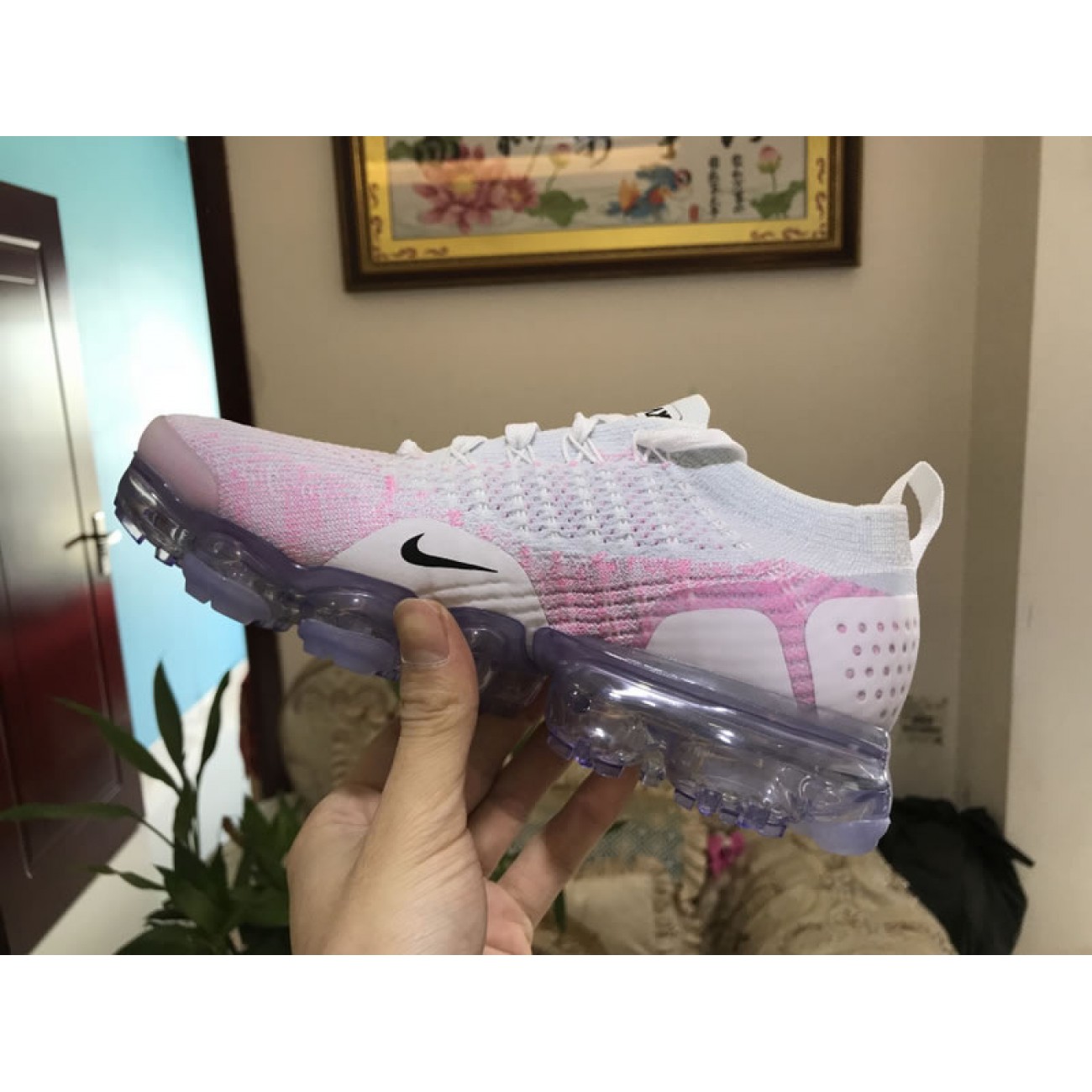 Nike Wmns Air Vapormax Flyknit 2.0 Hydrogen Blue Pink 942843-102