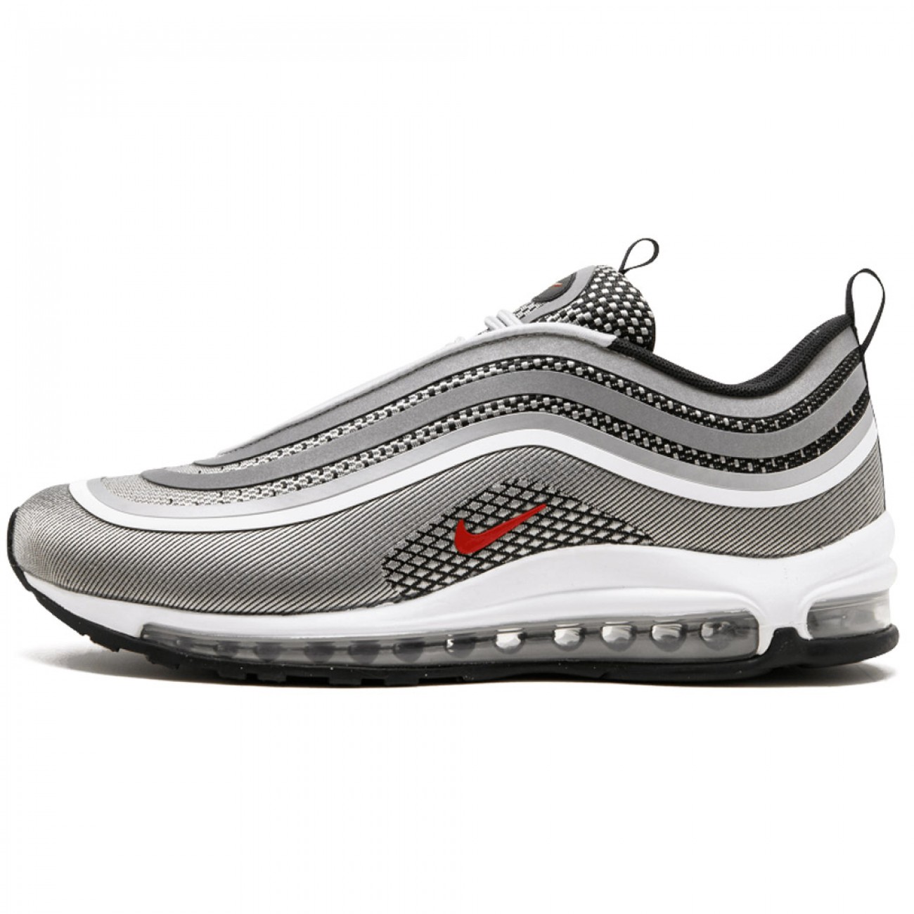 NIKE AIR MAX 97 ULTRA METALLIC SILVER/VARSITY RED