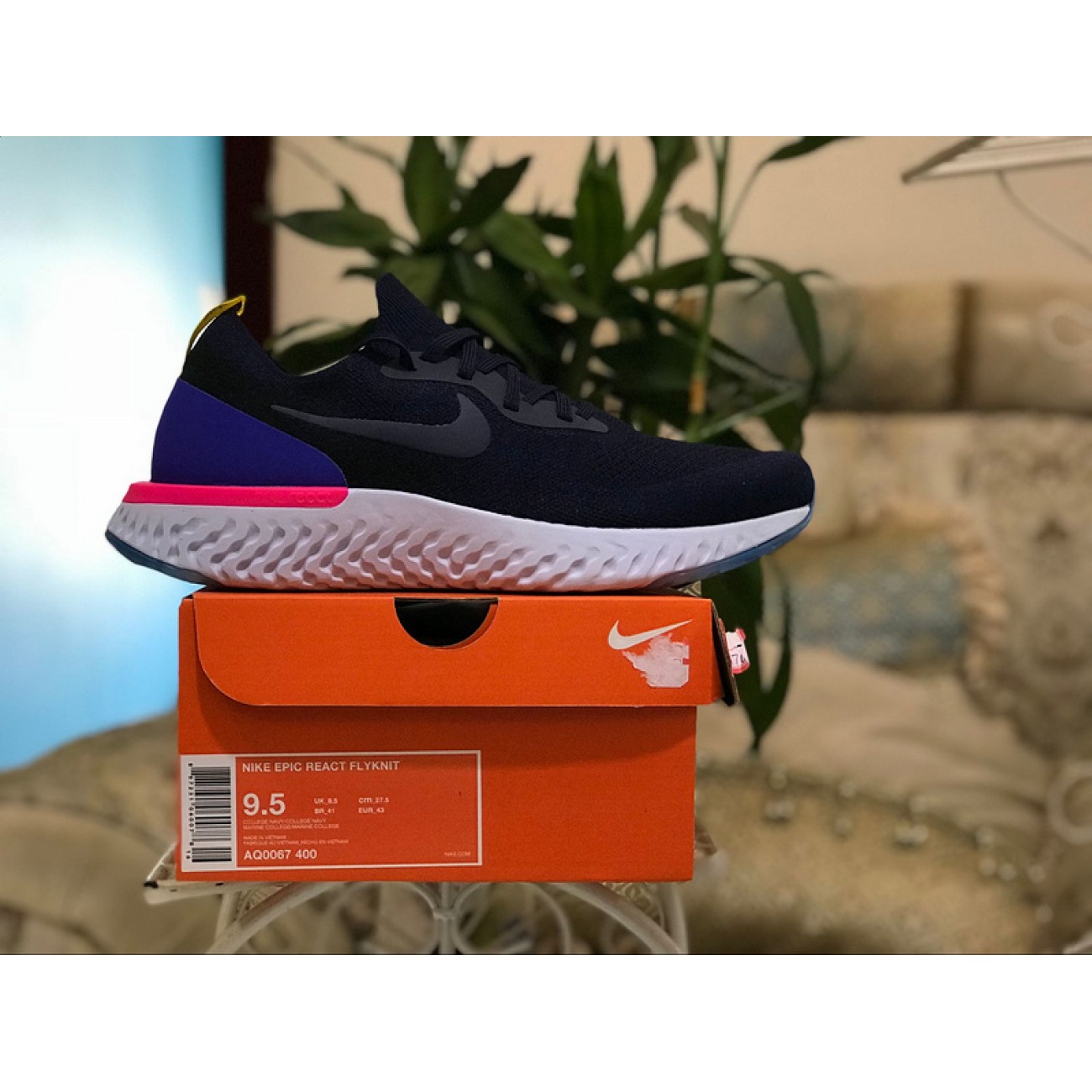 Nike Epic React Flyknit College Navy Racer Blue AQ0067-400