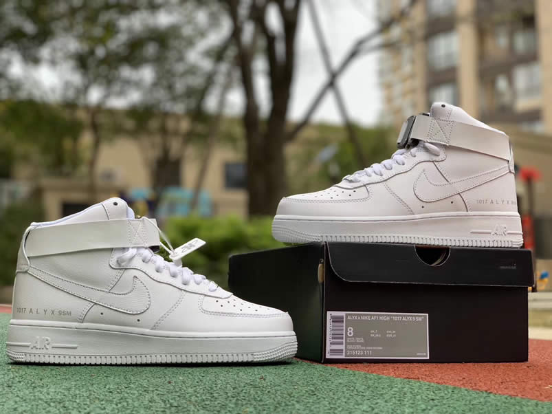 '1017 ALYX 9SM' x Nike Air Force 1 All White High Shoes 315123-111