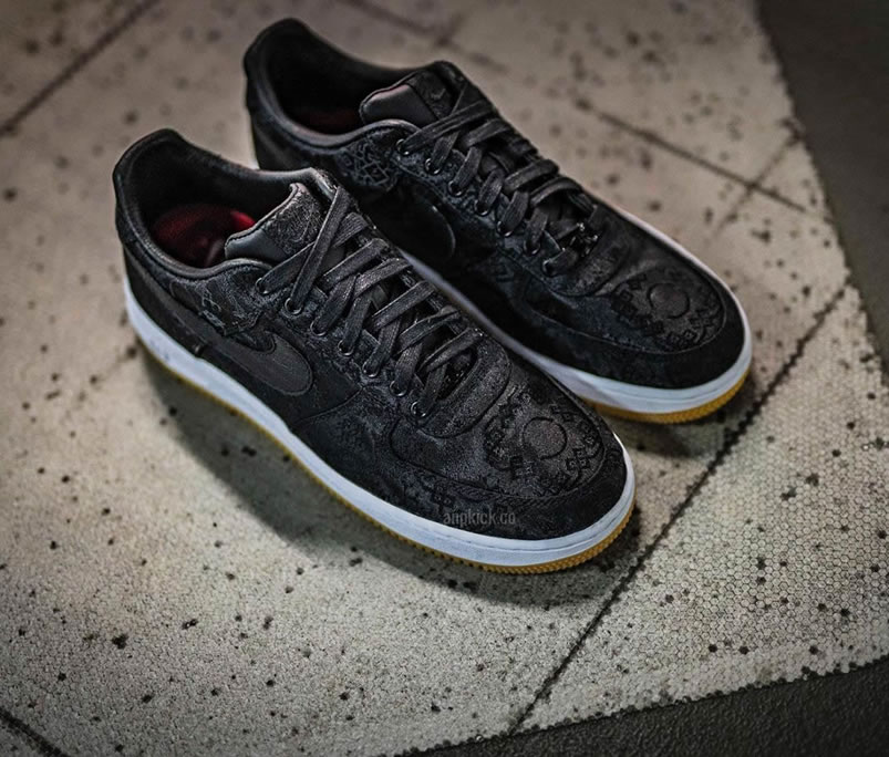 Fragment Clot Nike Air Force 1 Black Af1 Low Shoes Cz3986 001 (12) - newkick.app