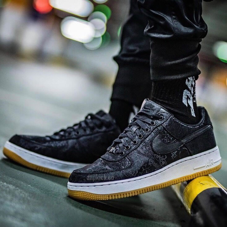 Fragment Clot Nike Air Force 1 Black On Feet Af1 Low Shoes Cz3986 001 (1) - newkick.app