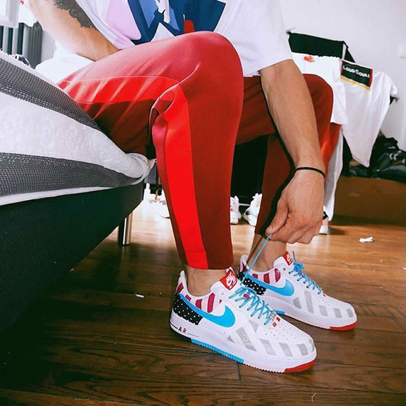 Air Force 1 Af1 Parra Shoes On Feet Ah8462 100 - newkick.app