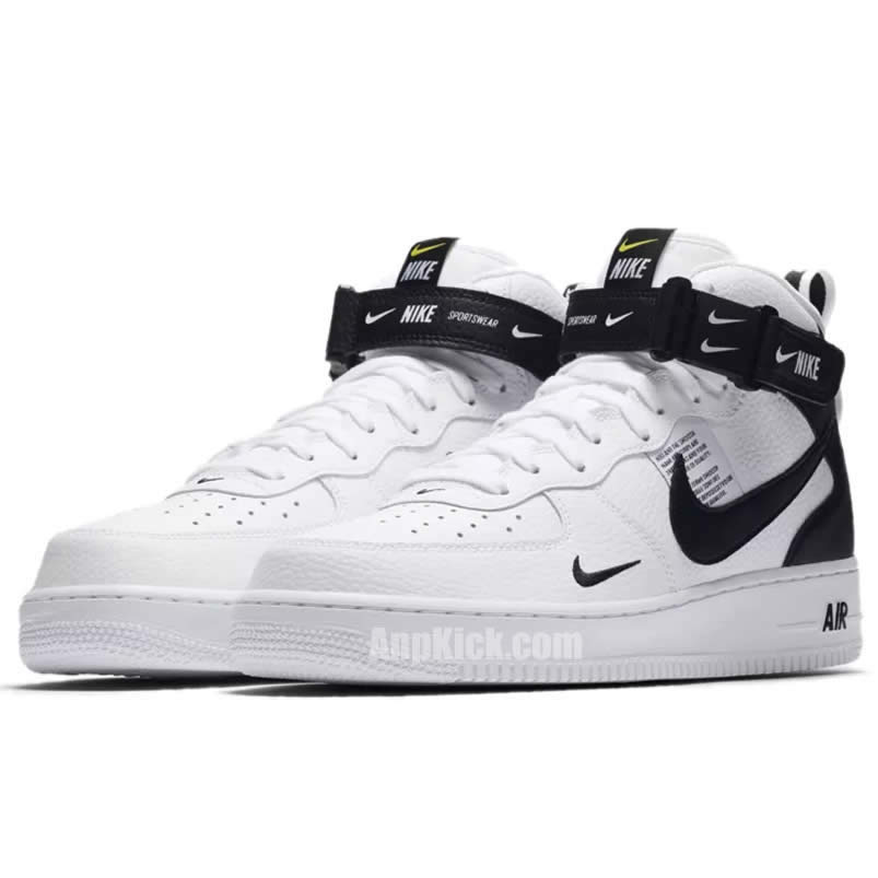 Nike Air Force 1 Mid 07 LV8 Utility White Black Shoes 804609-103