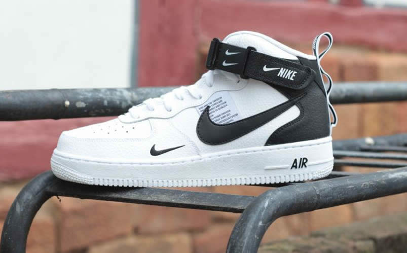 Nike Air Force 1 Mid 07 LV8 Utility White Black Shoes 804609-103 Pics