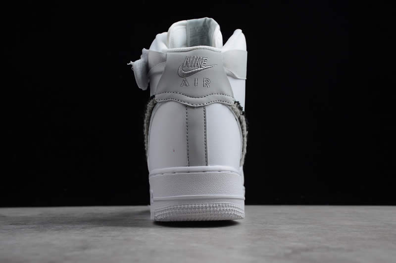 white air forces 1 07 lv8 high top chenille swoosh nike outlet 806403 105 detail