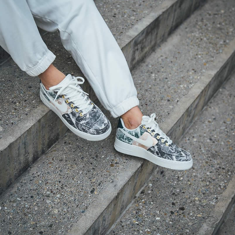 Womens Nike Air Force 1 Low 07 Lxx White Oil Grey On Feet Shoes Ao1017 100 (4) - newkick.app