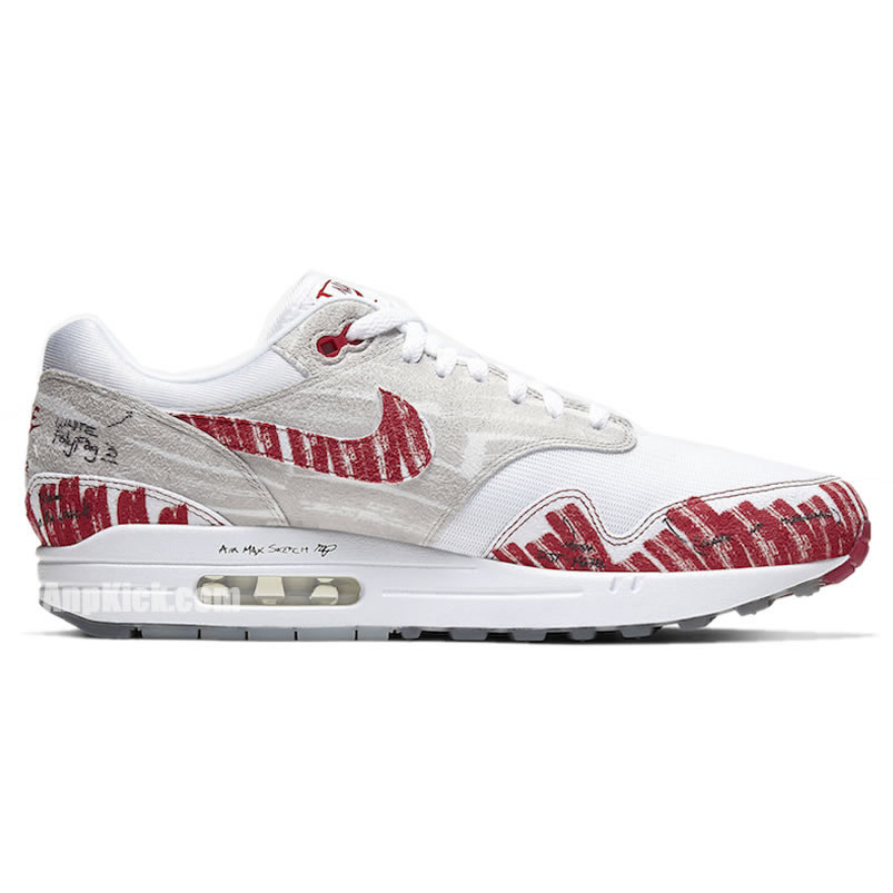 Nike Air Max 1 Tinker Sketch To Shelf White University Red Grey Cj4286 101 (2) - newkick.app