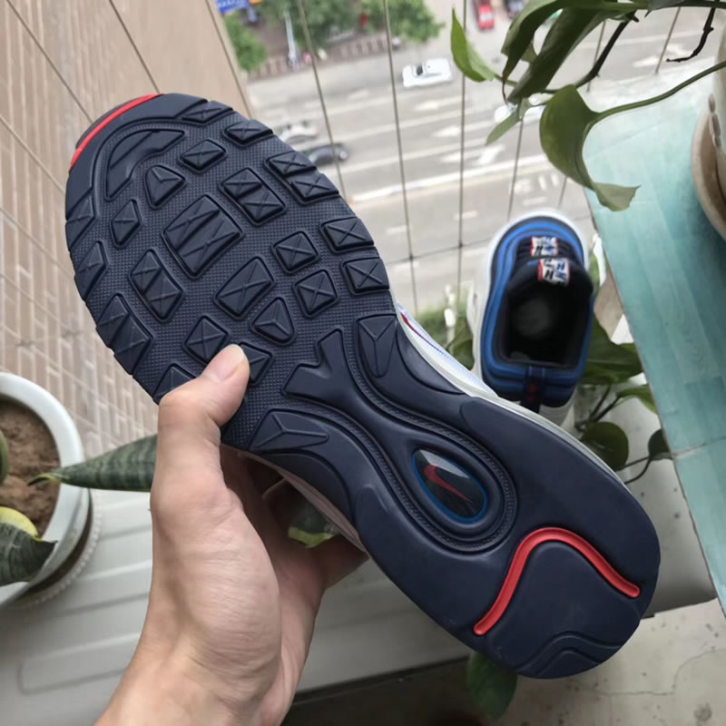 Nike Air Max Plus 97 TT SE Obsidian/Blue/University Red For Sale In Hand Bottom Image