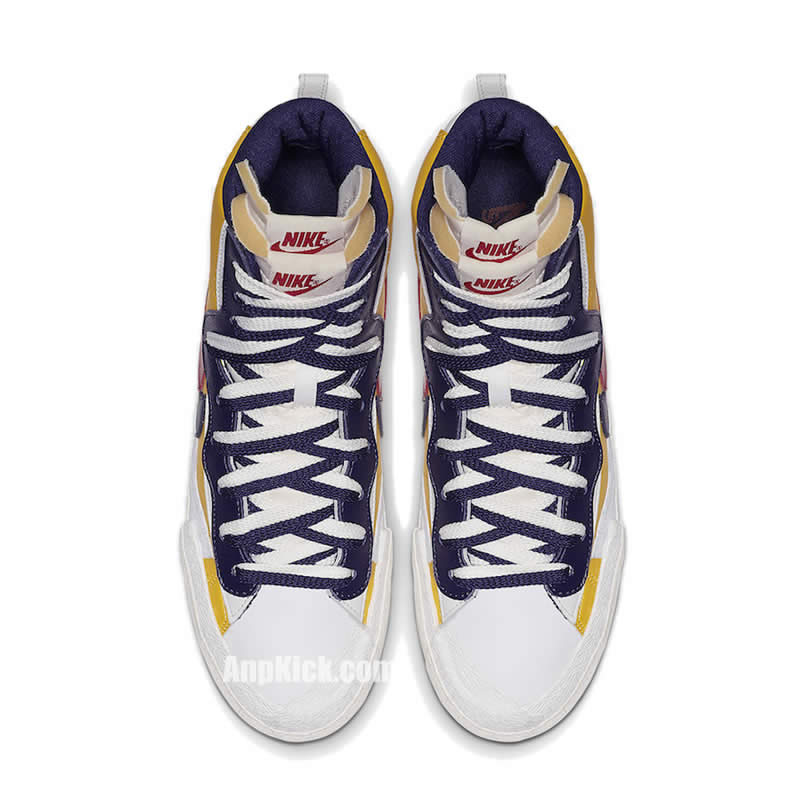 Sacai Nike Blazer Mid Navy Blue Bv0072 001 Yellow Bv0072 700 (5) - newkick.app