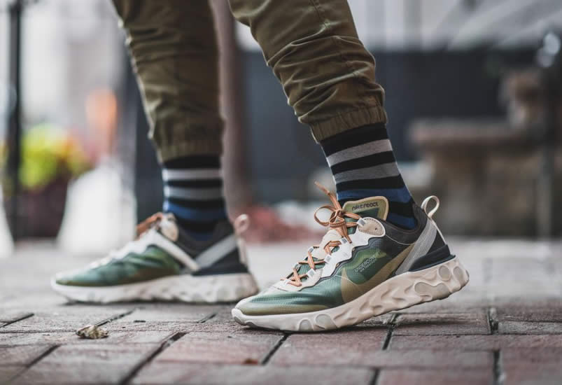 Undercover x Nike React Element 87 'Green Mist' On Feet BQ2718-300