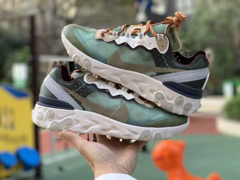 Undercover x Nike React Element 87 'Green Mist' Shoes Collection BQ2718-300 Pics